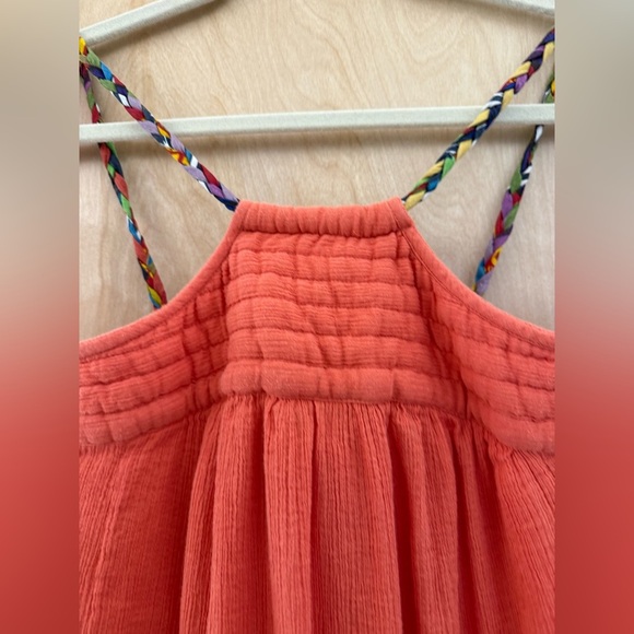 Anthropologie Vanessa Virginia Coral Cotton Gauze Maxi Dress. - Picture 5 of 12